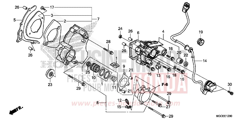 HINTERE ABDECKUNG, LINKS von CB1100 ABS GRAPHITE BLACK (NHB01) von 2014